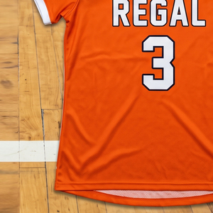 Regal Volleyball Jersey Women V-Neck Short Sleeve Jersey Orange Sublimated Moisture Wicking Athletic Volleyball Jerseys tops - Product Image 6