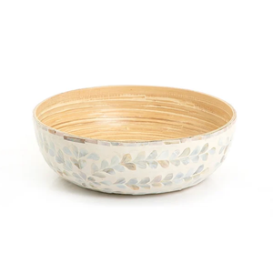 ชามไม้ไผ่สานฝังมุกเวียดนาม สำหรับใส่สลัด ผลไม้ ของตกแต่งบ้าน ราคาดี - Product Image 3