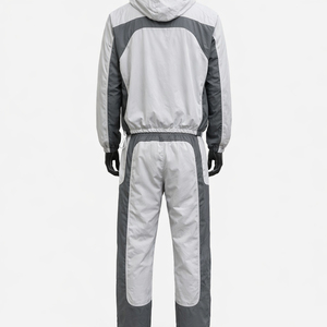 Ensemble de survêtement coupe-vent décontracté pour homme, deux pièces, pour course à pied et jogging en extérieur, léger, imperméable, avec cordon de serrage - Product Image 2