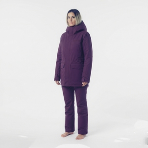 Ensemble veste et pantalon de ski imperméable pour femme Hawkeye, violet, à capuche, isolant, vêtements d'extérieur - Product Image 2
