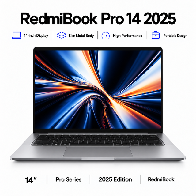 For RedmiBook Pro14 2025 Intel Ultra 5 ARC Graphics NPU 16/32G RAM 1T SSD 2.8K 120Hz Windows 11 Home English Keyboard
