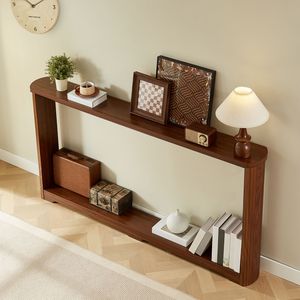 70.1\" Corrugated Texture Storage <b>Console</b> <b>Table</b> Narrow Wooden <b>Sofa</b> <b>Table</b> for Entranceways Perfectly Fits Any <b>Sofa</b> - Product Image 3