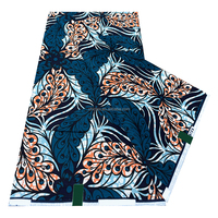 Kain Pagne Ankara Afrika cetakan lilin Satin asli 6 yard kualitas tinggi 100% kain katun untuk wanita menjahit garmen