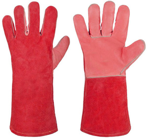 Guantes de Soldadura TIG de Alta Resistencia, Cuero de Cabra y Piel de Vacuno, Puño de Seguridad Grueso Antiestático para Seguridad Industrial - Product Image 2