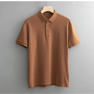 Polo tendance avec manches et col rayés, polo de golf à manches courtes / Polo homme OEM en double jersey - Product Image 2