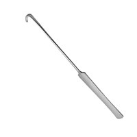 Instruments vétérinaires : Ensemble de hameçons Spay Snook incurvés de 8 pouces, à pointe émoussée de 12 mm, avec manche plat, pour stérilisation animale