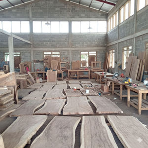 Mesa de Isla para Sala de Conferencias de Madera de Acacia Suar de Alta Gama, Moderna, Ecológica, con Borde Curvo Natural, para Apartamento o Vestíbulo - Product Image 2