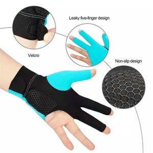 Wholesale Snooker <b>Pool</b> Cue Glove Breathable Lightweight Quick Dry Three Finger Elastic Sports <b>Accessory</b> For Professional Player - Product Image 4
