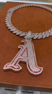 Colgante de Letra Personalizado de Moissanita, Estilo Hip Hop, con Incrustaciones de Plata 925, Dijes Personalizados con Iniciales, Collar con Letra Esmaltada - Product Image 6