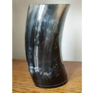 Vaso de Vidrio Hecho a Mano con Cuerno Natural, Ecológico, Duradero, Único y Elegante, Juego de Vajilla para el Hogar - Product Image 3