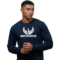 Ensemble sweat-shirt à col rond et pantalon de jogging bleu marine pour homme, vêtements de sport décontractés, tenue de sport pour l'entraînement