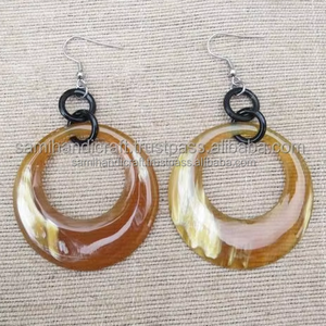 Pendientes de Cuerno Natural, Almacenamiento al por Mayor, Pendientes de Cuerno a Granel, Pendientes Colgantes Finos - Product Image 5