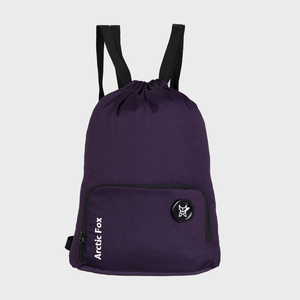 Sac à dos à cordon Arctic Fox pour enfants, sac de plage en jute violet mat avec doublure en nylon, logo personnalisé, style sportif, utilisation scolaire - Product Image 1