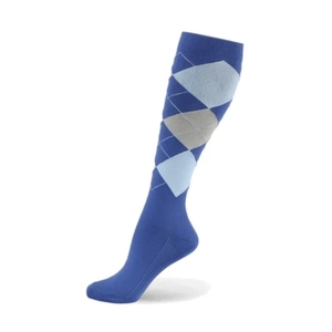 Women's Black Argyle Riding <b>Socks</b> with Gray Diamond Pattern Regular Fit Equestrian <b>Socks</b> - Product Image 2