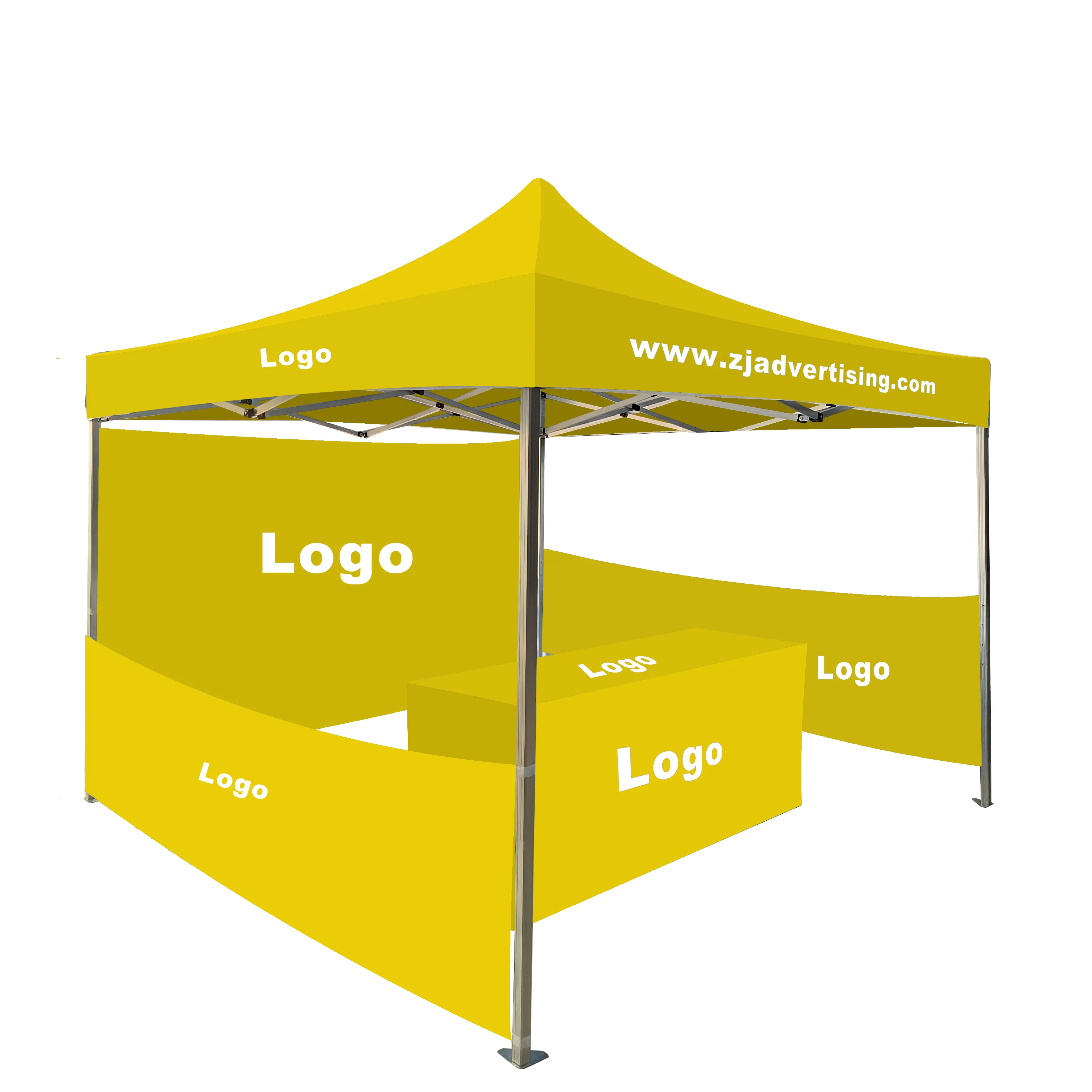 Produsen Cina Logo kustom kanopi pameran dagang tenda Gazebo Pop Up bingkai aluminium 10x20 10x10 kustom cetak kanopi tenda