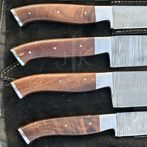 Accessoires d'extérieur et de cuisine Couteaux de chef personnalisés en damas de haute qualité Manche en bois écologique OEM Qualité industrielle 4 lames - Product Image 6