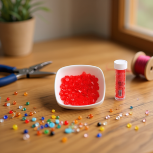 ILAN Abalorios Rhombus de 8mm, Cuentas Rojas para la Creación de Joyas - Product Image 2