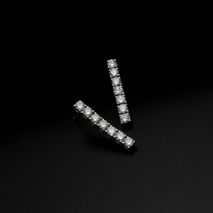 Moissanite Bar Earrings Dainty Linear Studs Gold Plated Sterling Silver Minimalist Gemstone Jewelry <b>Gift</b> Women Elegant - Product Image 6