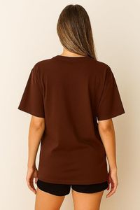 Haut en coton ample de qualité supérieure, décontracté, écologique, moderne, ample, pour femmes, manches courtes - Product Image 2