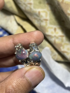 Black Opal Ring 925 Sterling Silver Genuine Black Opal Ring Handmade Silver Ring - Product Image 2