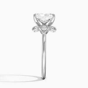 Anillo BOJ 0121 con Corte Radiante, Plata 925, Engaste de Puntas, Anillo Solitario con Diamante de 2ct, Color D, VVS1, Moissanita, Certificado GRA - Product Image 3