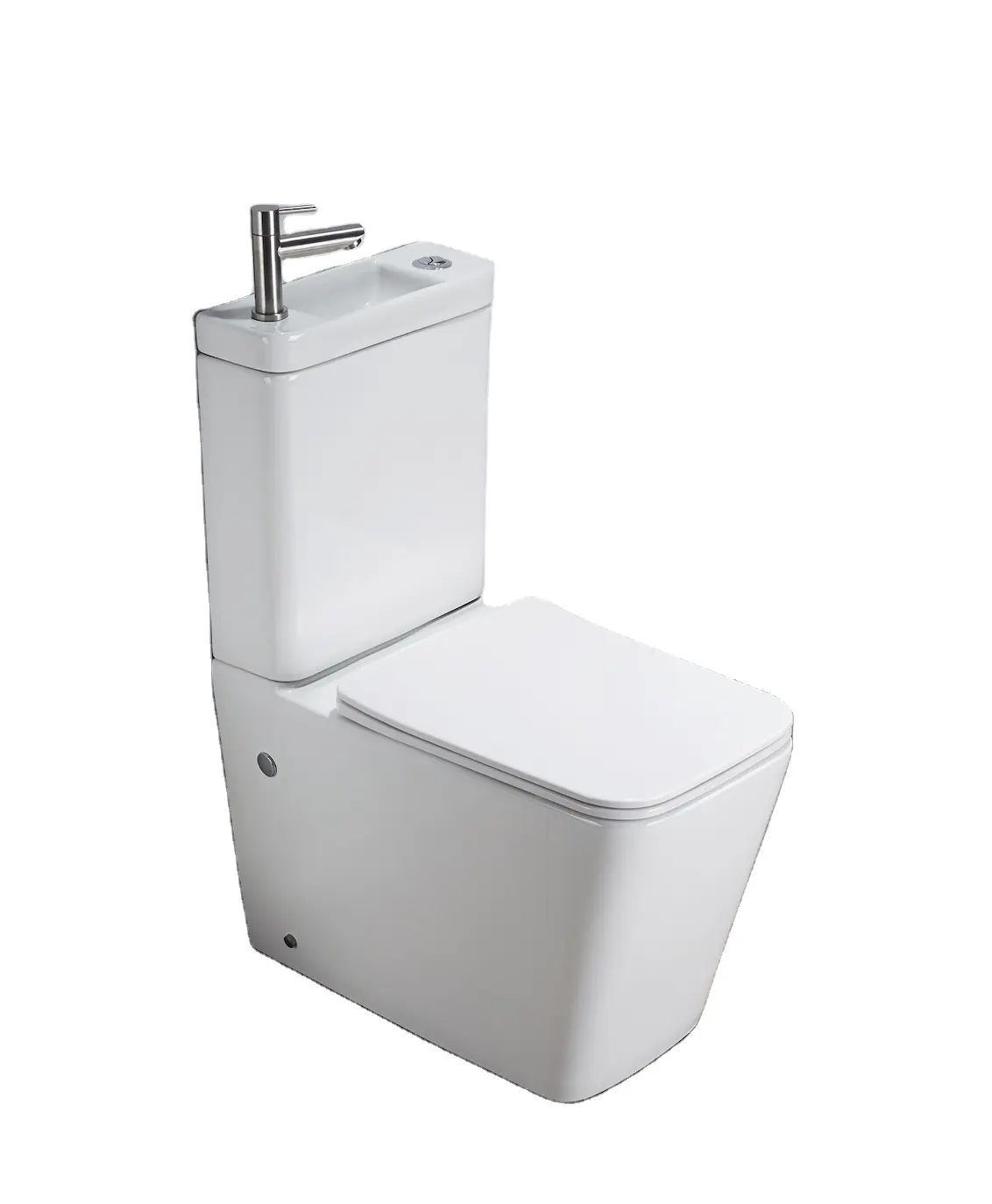 Entegre bir lavabo lavabo ile komple üst katman 2-in-1 seramik klozet ve LT-PT-WC-00027 kombinasyon su verimliliği