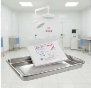 Serviette hygiénique abdominale en cristal détectable aux rayons X infrarouges lointains de classe médicale I, certifiée CE, 30 cm x 30 cm, 12 épaisseurs, 5 pièces, 2 ans - Product Image 1