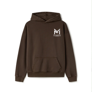 Sweat-shirt à capuche marron pour homme Pak Muntaha Impex, coupe classique, poche avant, pull en molleton tricoté pour l'hiver, 100% coton, service OEM - Product Image 2