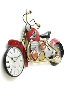 Den Art Modern Quartz Metal Bike Desk <b>Clock</b> | Customized Bullet Shape Design | Desk Decor - Product Image 6
