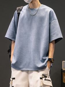 T-shirts formels pour hommes en coton 100% lourd, surdimensionnés, imprimés sur mesure, séchage rapide, vente en gros - Product Image 6