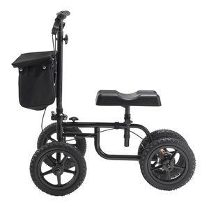 Monopattino a Ginocchio Pieghevole in Acciaio al Carbonio con Ruote All-Terrain da 12 Pollici, Manubrio Orientabile e Supporto Ginocchio Regolabile per Disabili - Product Image 6