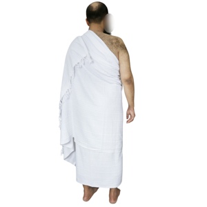 Ensemble de 2 serviettes douces et absorbantes en coton 100% de qualité supérieure pour le Hajj et l'Omra, avec logo personnalisé OEM - Product Image 2