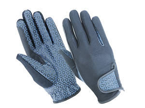 Guante de equitación de calidad premium, cuero sintético Amara, protege contra quemaduras por cuerda, correa de velcro ajustable en la muñeca. - Product Image 3