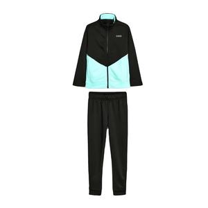 Nouvelle arrivée veste zippée pour enfants bloc couleurs col montant survêtement ensemble enfants survêtement tenue décontracté confortable séchage rapide - Product Image 1