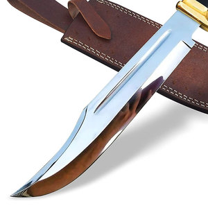 Couteau Bowie, grand couteau utilitaire pour la chasse et le camping en plein air, avec construction en acier inoxydable, poignée confortable - Product Image 4