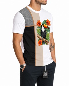 T-shirt streetwear de luxe surdimensionné pour homme, logo imprimé personnalisé, coton épais, col uni, impression numérique personnalisée - Product Image 3
