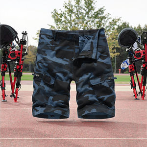 Shorts Homme Décontractés en Tissu Oxford Polyester/Coton Respirant à Séchage Rapide, Taille Mi-Haute avec Cordon de Serrage, 220g, Vente en Gros - Product Image 2