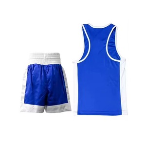 Tenue de compétition professionnelle de kick-boxing en Spandex/Polyester – Ensemble gilet et short de boxe personnalisé pour adulte - Product Image 6