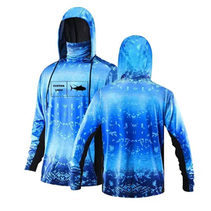 Sudadera de pesca para exteriores con máscara y capucha integradas, protección solar UPF 50, camisa de pesca ligera para verano - Product Image 6