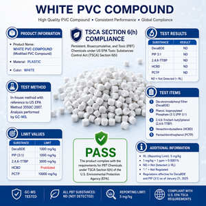 Gránulos de PVC Blanco de Vietnam AD K-W50 para Perfiles Plásticos Extruidos, Dureza Personalizada, Plástico An Dat con OEM/ODM/Empaque - Product Image 4