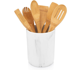 Soporte para cucharas de mármol natural, organizador de cocina, artículos de artesanía, soporte para cubiertos, ¡en oferta! - Product Image 2