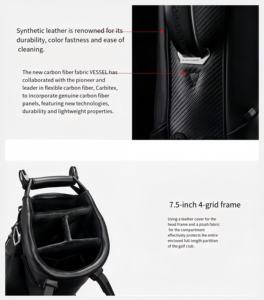 Bolsa de Golf Plegable Unisex de Lujo en Cuero PU de 7.5 Pulgadas, Ligera, Duradera, con Bolsillos de Gran Capacidad y Logotipo Personalizado - Product Image 6