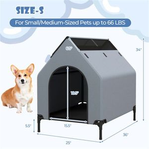 25 \ "X 36 \" casa di animali domestici di lusso con finestre eleganti mobili per animali domestici - Product Image 3