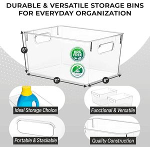 Boîtes et bacs de rangement en plastique pour l'organisation du garde-manger, de la cuisine et de la buanderie - Product Image 3