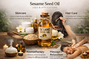 Huile de sésame pure AG Organica, pressée à froid, qualité cosmétique, naturelle, Sesamum Indicum, certifiée ISO 9001, en vrac - Product Image 3