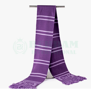 High Quality Unisex Adult Knitted Jacquard 100% Acrylic Long Embroidered Checked Warm Custom Logo <b>Scarf</b> for Winter Season - Product Image 2