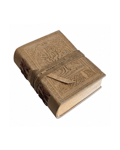 Carnet en cuir gaufré « Arbre de Vie » 7x5, nouveau design attrayant, couverture rigide, polyvalent pour le bureau, l'université, l'école et le commerce - Product Image 1
