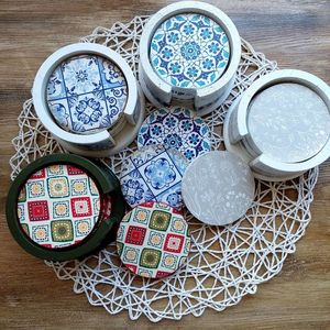 Sous-verre carré de luxe écologique en MDF et imprimé Meena, dernier design, pour décoration de table, fournisseur indien, export en gros - Product Image 2