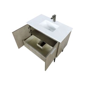 Vanità da bagno rustica In Acacia con 36 pollici. W X 20 In. D Set di rubinetti in marmo coltivato e rubinetto in metallo 36 pollici da bagno - Product Image 5