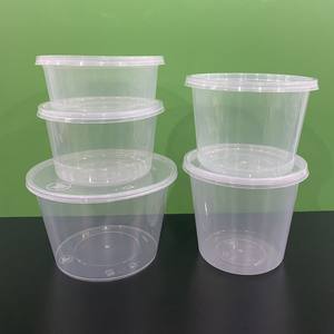 Contenants alimentaires en plastique ronds de 24 oz, les plus vendus, avec couvercles, pour boîte de conservation des aliments, transparents, compatibles micro-ondes - Product Image 5